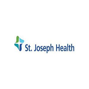 A st. Joseph health logo is shown on the side of a building.