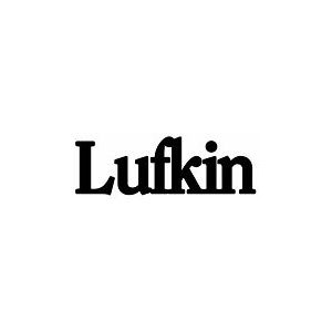 A black and white photo of the word lufkin.