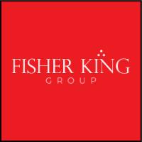 Logo of Fisher King Group on a red background.