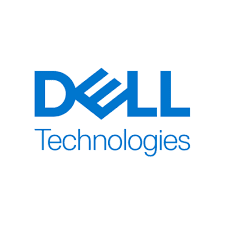 Dell Technologies logo in blue and white.